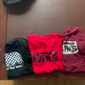 Three vans brand new short sleeve T-shirts